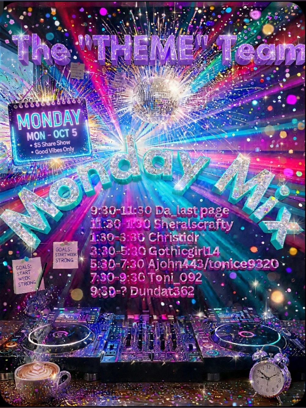 DA THEME TEAM MONDAY MIX - Picture 1 of 8